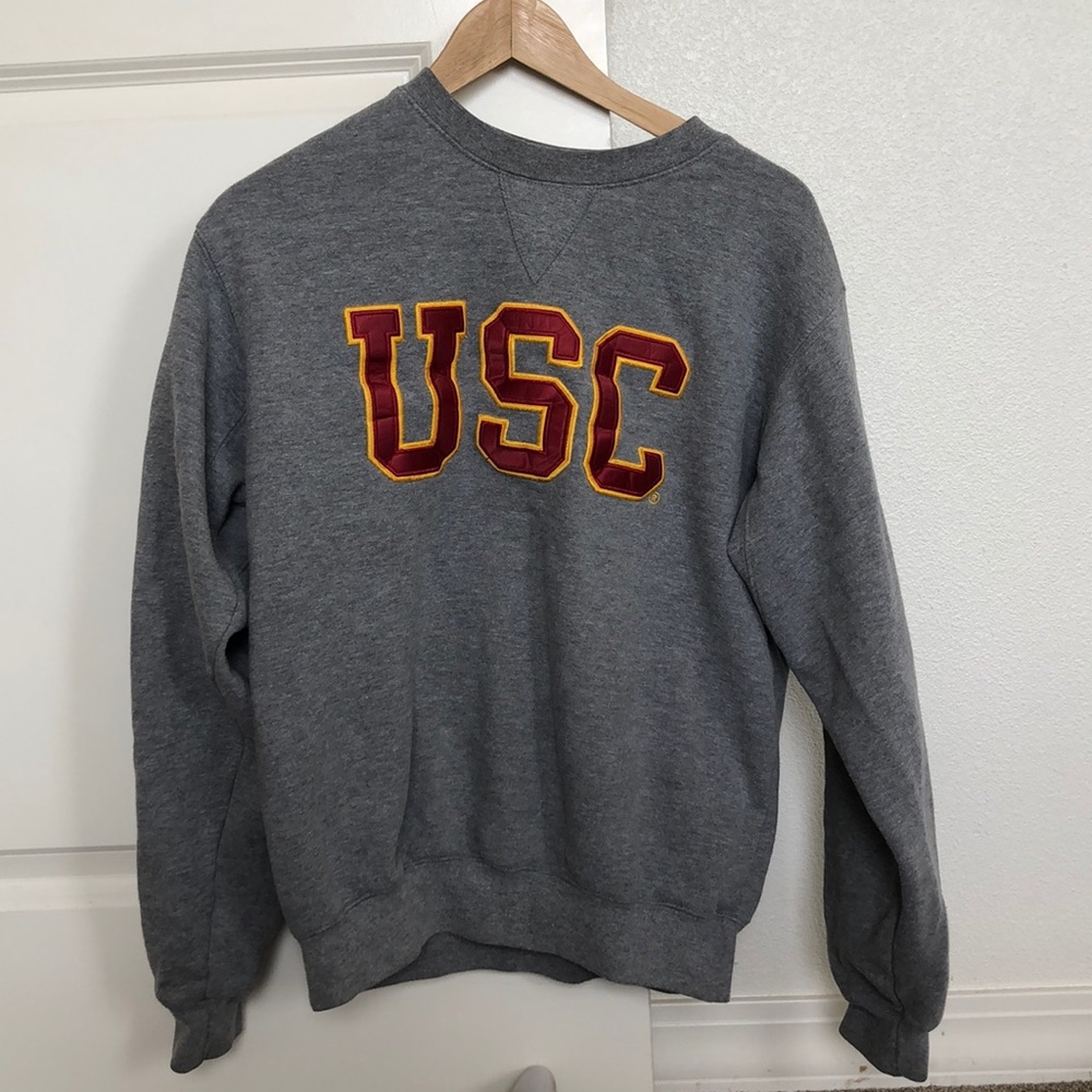 Grey USC pullover size small